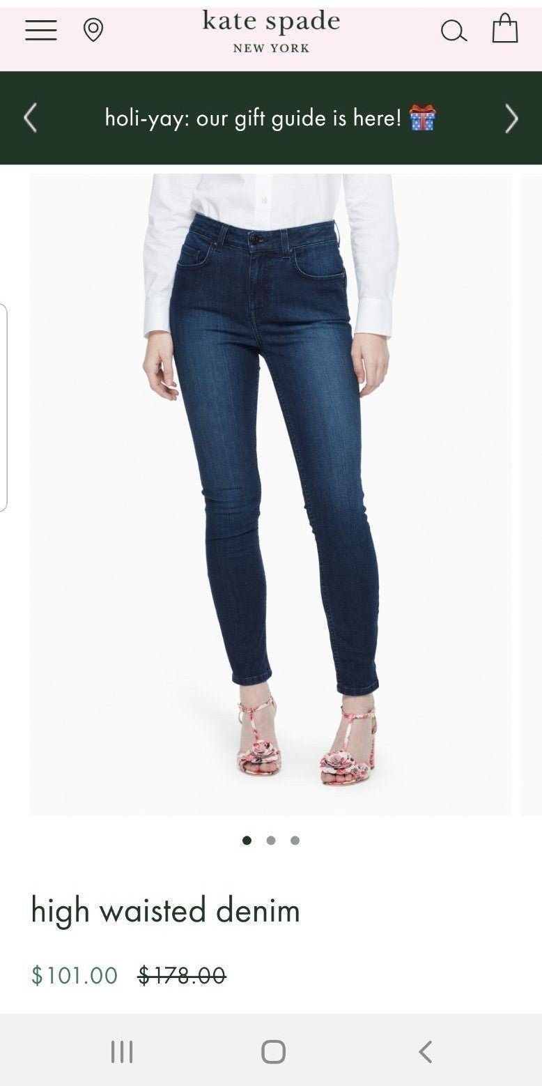 KATE SPADE high waisted denim jeans Sz 26