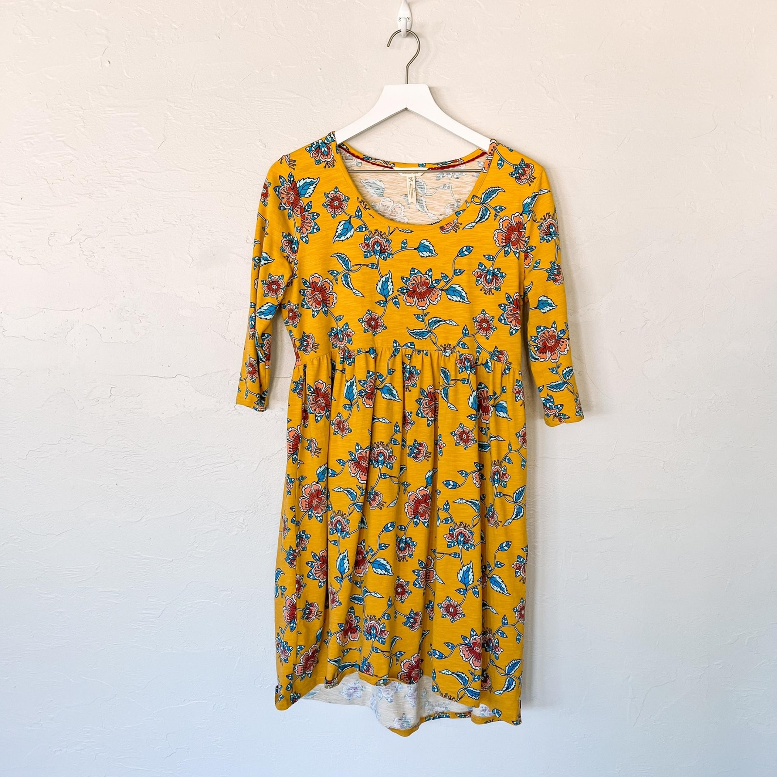 Matilda Jane A Place in the Sun Yellow Floral Dress Medium