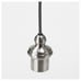 IKEA GOTHEM Cord set, Dark Gray Steel, Nickel Plated 5 ' 3 BRAND NEW
