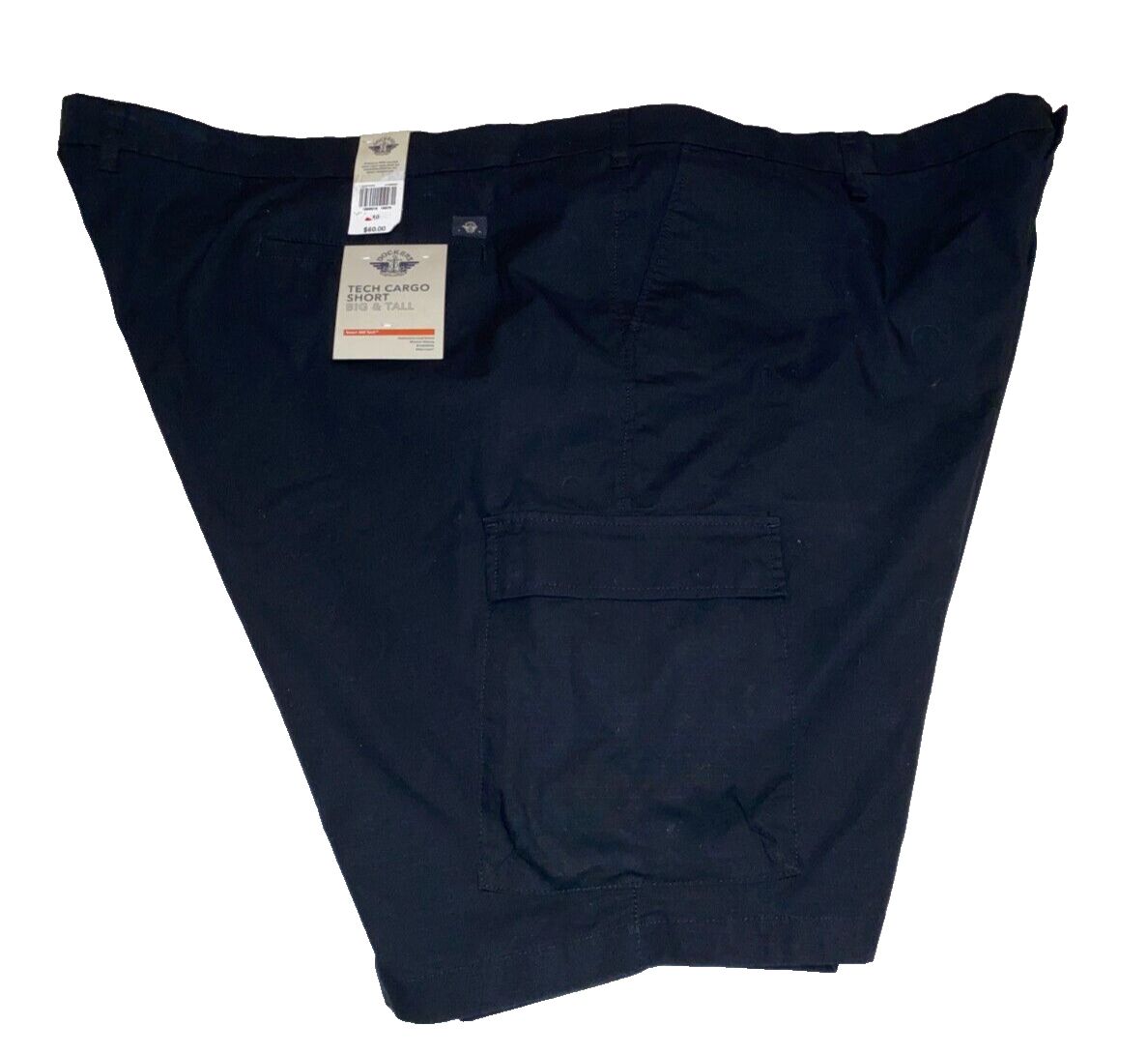 NEW Dockers Tech Cargo Shorts Smart360 BLACK Size 60 Stretch Wicking