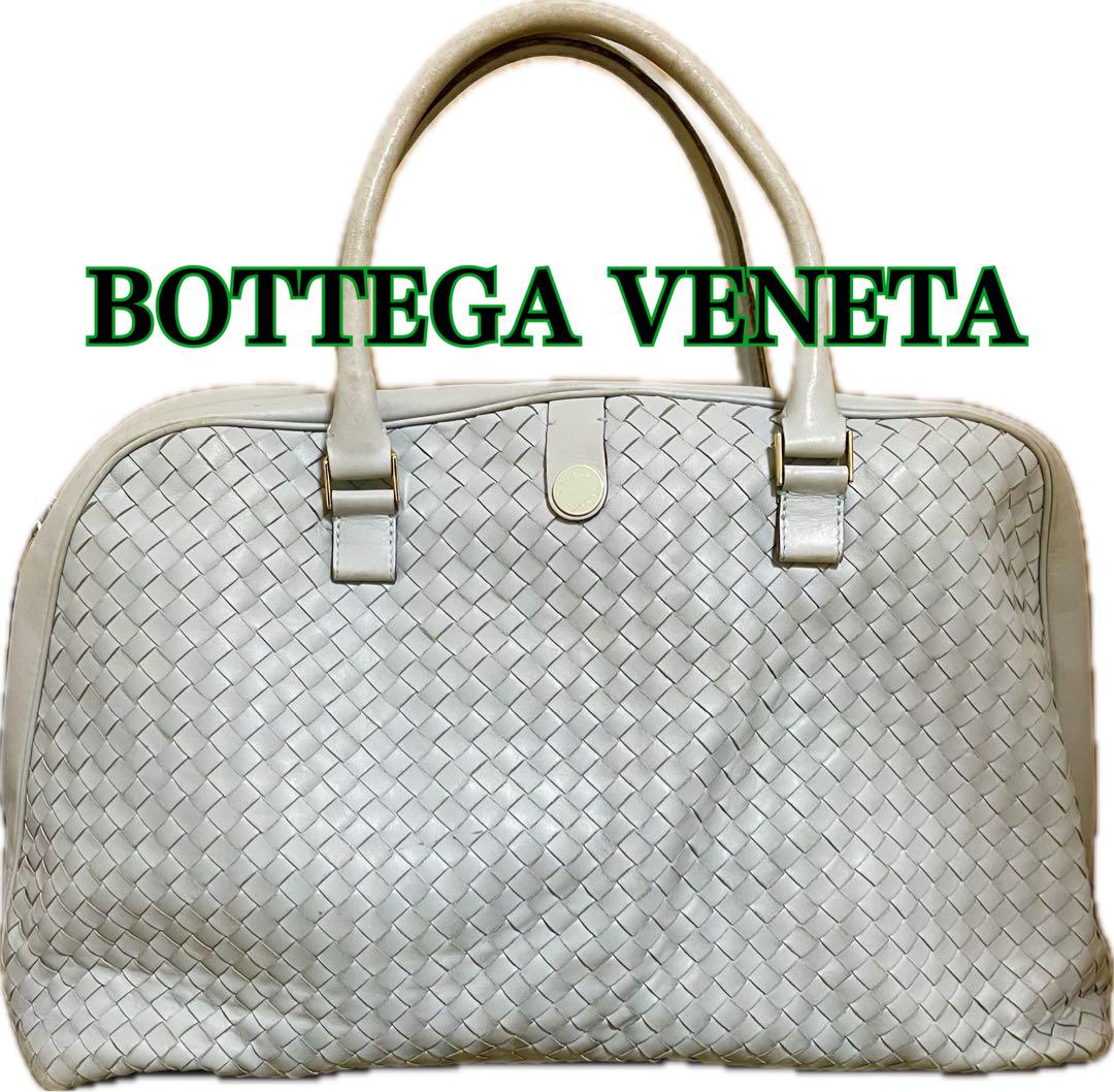 BOTTEGA VENETA Boston Bag Light Blue Intrecciato Bag