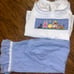 *LIKE NEW* Zuccini Boutique Christmas Nativity Scene Smock Ruffle Bottom Set