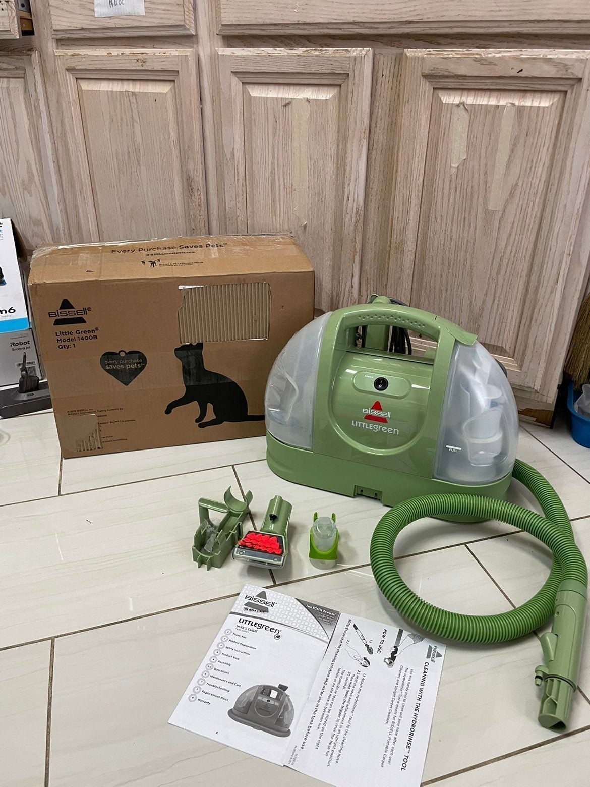 BISSELL Little Green Multi-Purpose Portable Carpet and Upholstery Cleaner, 1400B
