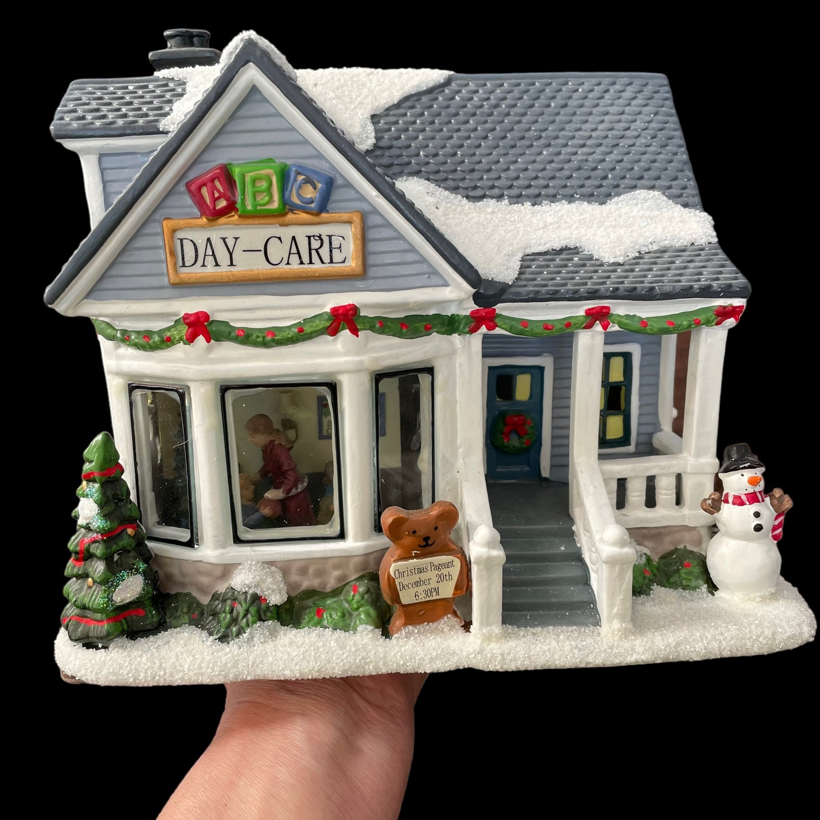 St Nicholas Square ABC Day Care Christmas Village Illuminated Retired & Box READ