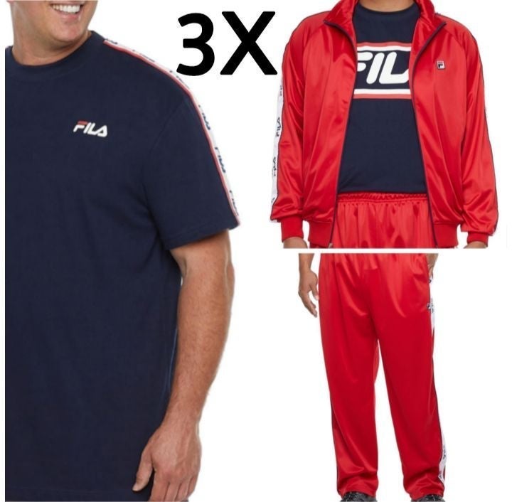3X (3 Piece) Fila sidetape tracksuit/shirt