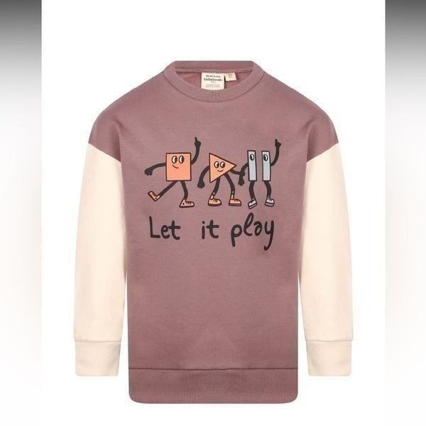 MAISON TADABOUM Let It Play Raglan Sleeved Sweatshirt Size: 18 mth
