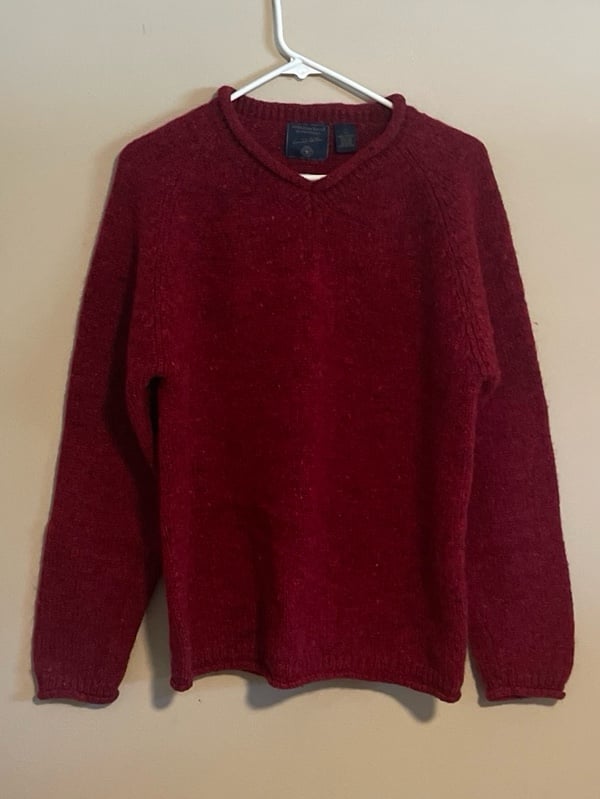 Vintage American Eagle limited edition 100% wool size L grandpa sweater y2k