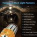 150Watt LED Temporary Work Light Construction Jobsite Basement Portable Lighting