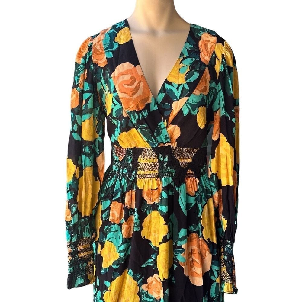 Anthropologie Dress Plenty by Tracy Reese Floral Midi Floral Women's XS NWT