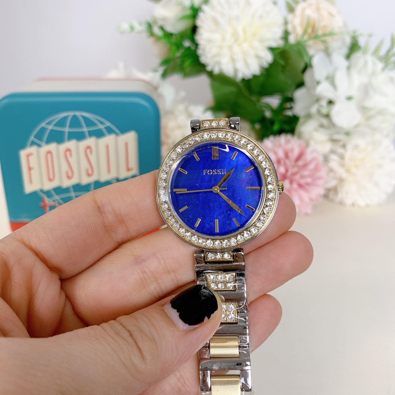 Fossil BQ3944 Karli Three-Hand Two-Tone Stainless Steel Watch