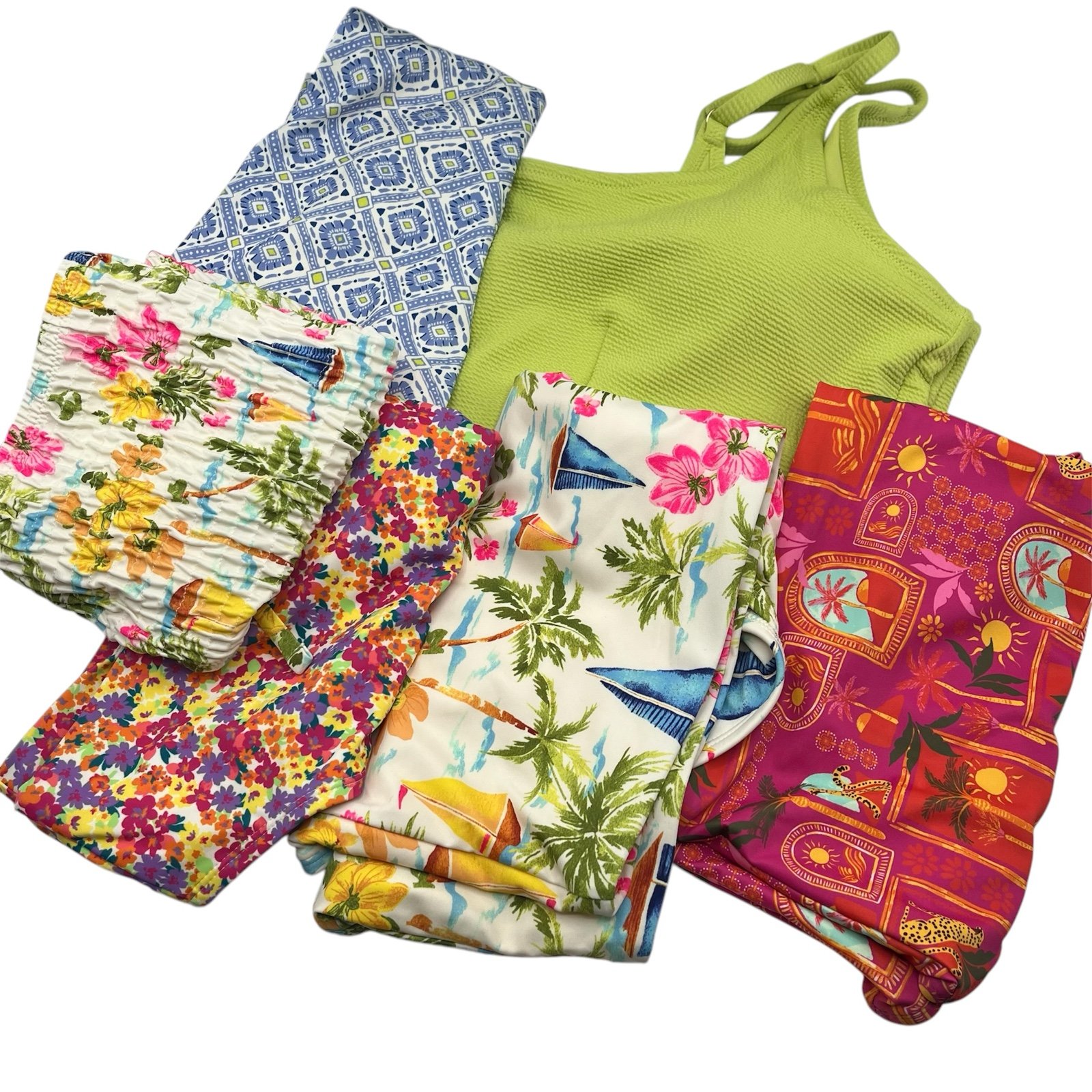 Old Navy Bikini Bundle Sz 3X & 4X Bottoms Top Floral Tropical NWT