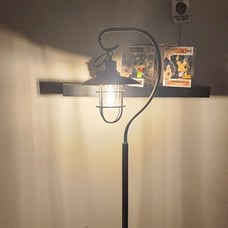 64 H Rustic Lantern Floor Lamps for Living Room with Hanging Lampshade Elegant