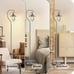 64 H Rustic Lantern Floor Lamps for Living Room with Hanging Lampshade Elegant