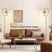 64 H Rustic Lantern Floor Lamps for Living Room with Hanging Lampshade Elegant