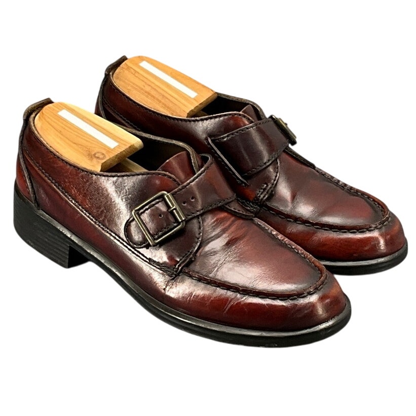 Eastland Vintage Burgundy Leather Side Buckle Slip On Casual Loafer Men 9