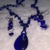 LAZULI NECKLACE (REAL HEALING ROCK) 925 STERLING SILVER