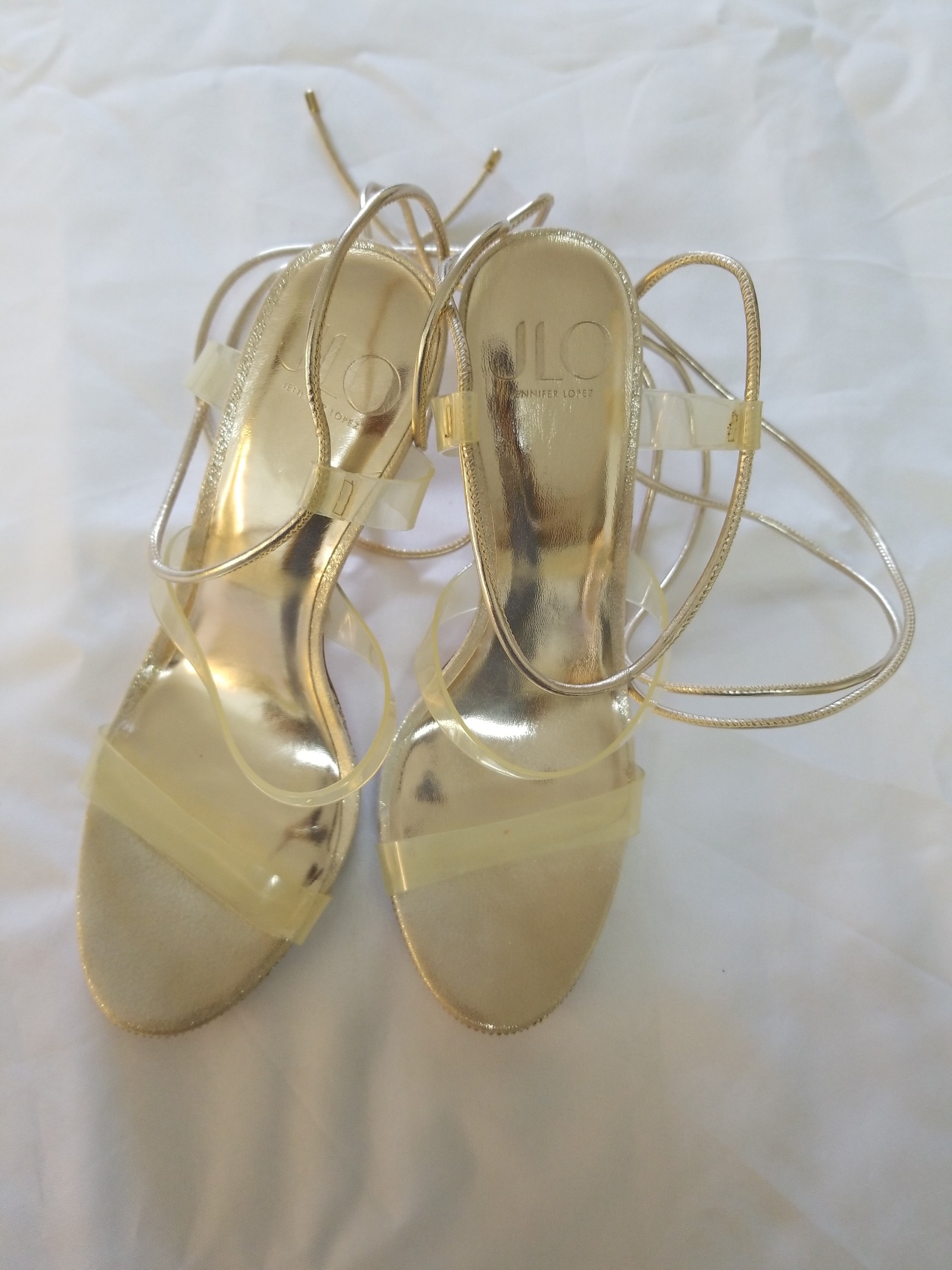 JENNIFER LOPEZ RHINESTONE PLATFORM SANDAL HEELS