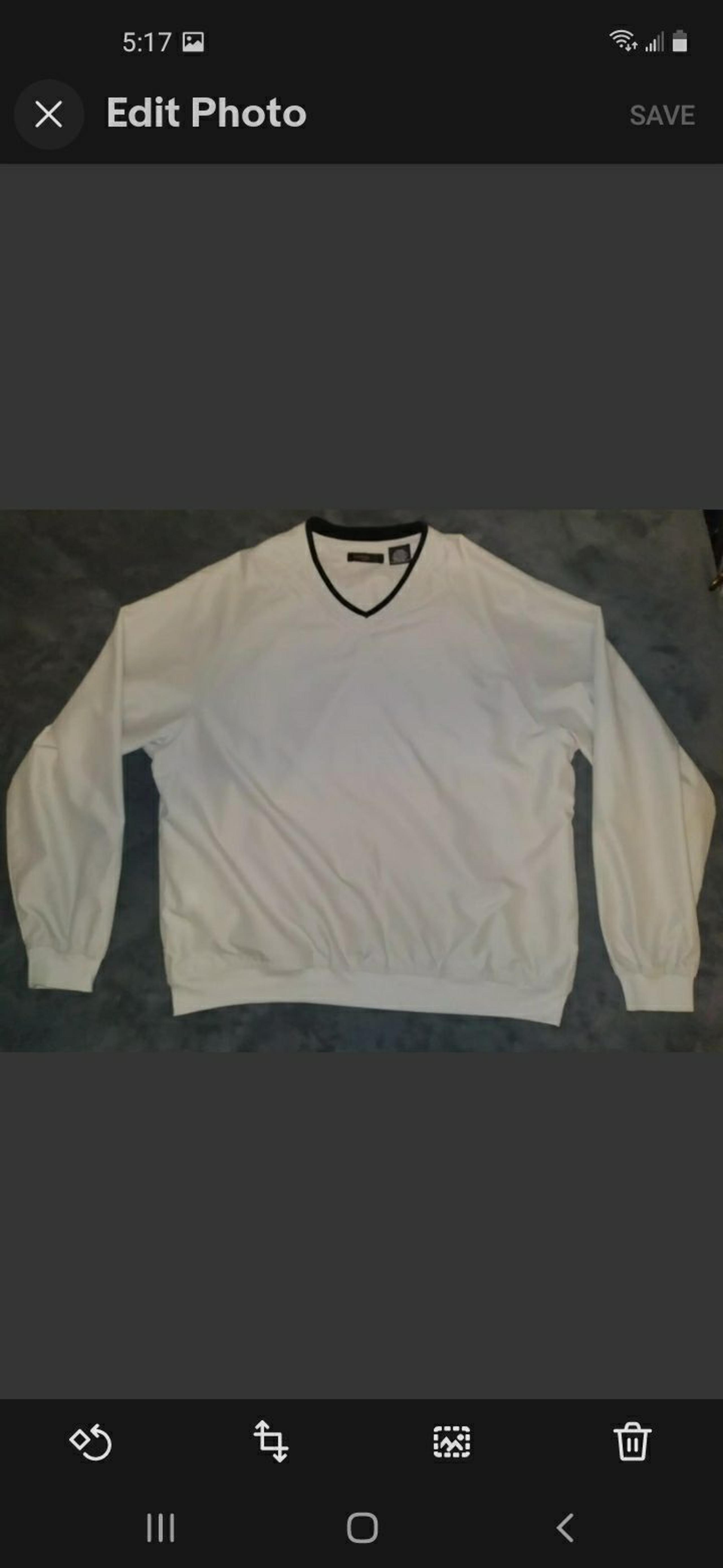 George Golf V Neck Pullover Windbreaker Men's Medium NWOT