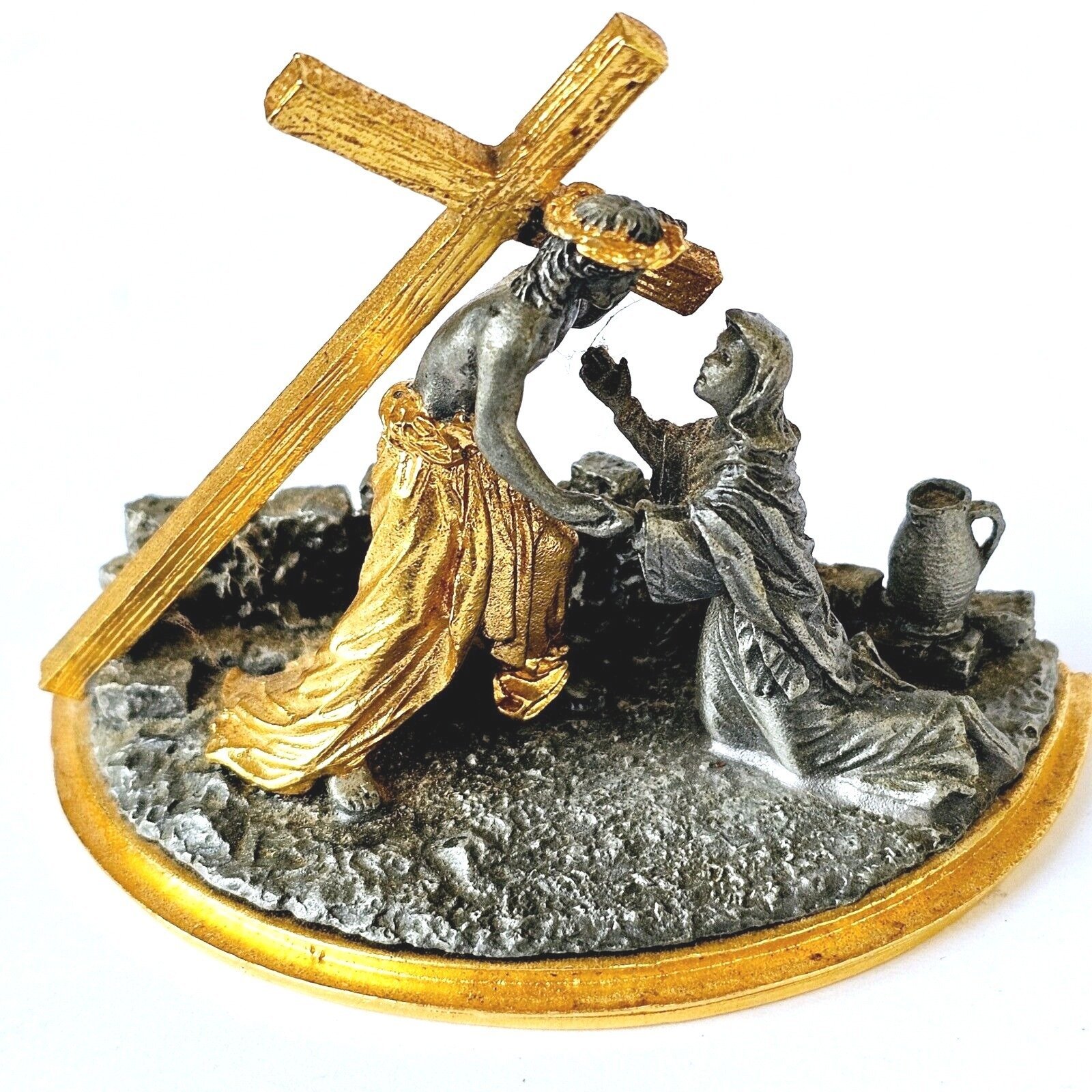 Franklin Mint Stations Of The Cross 4th Station Jesus Meets His Mother M469.1