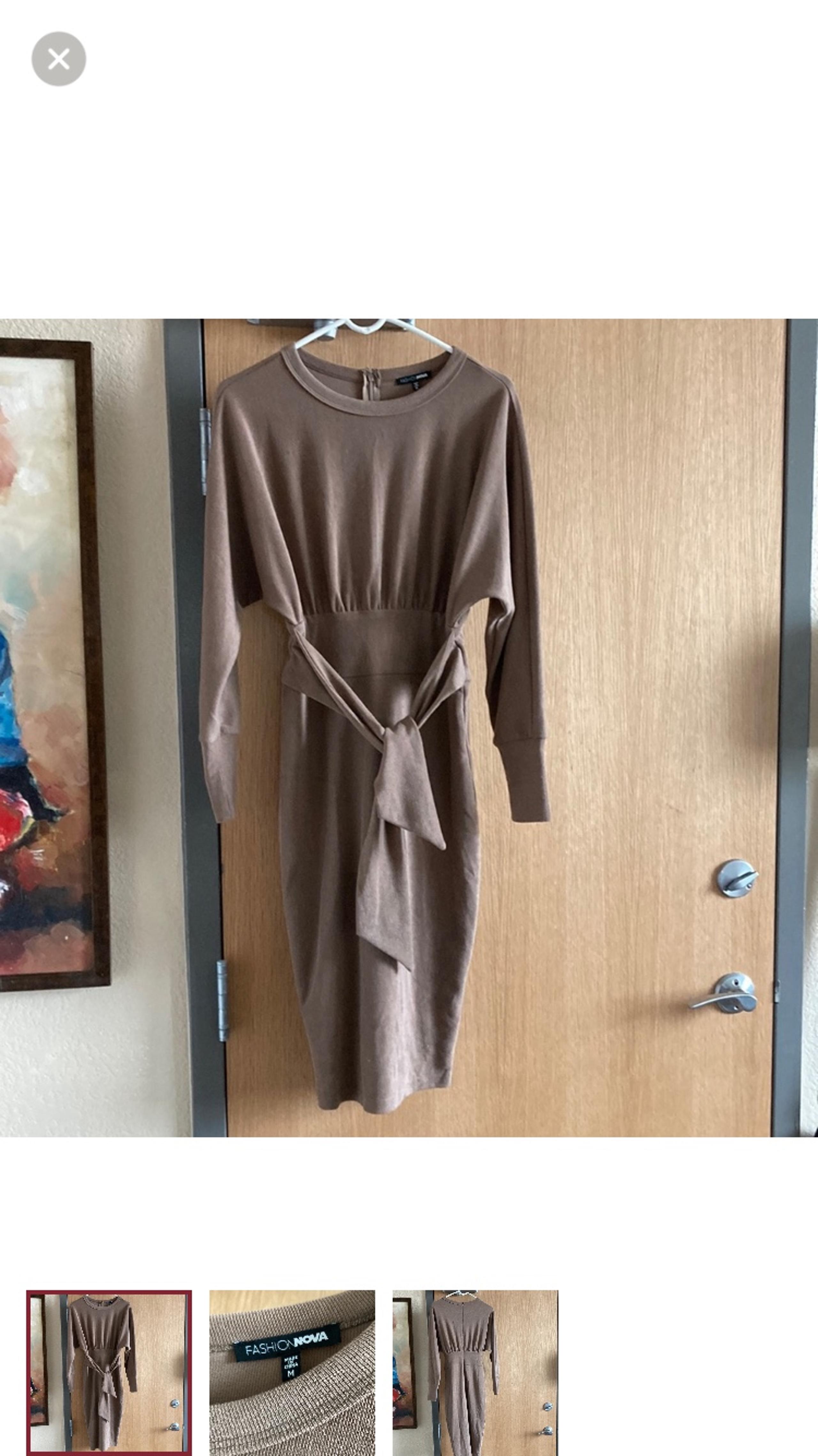 Fashion nova tie waist midi dress