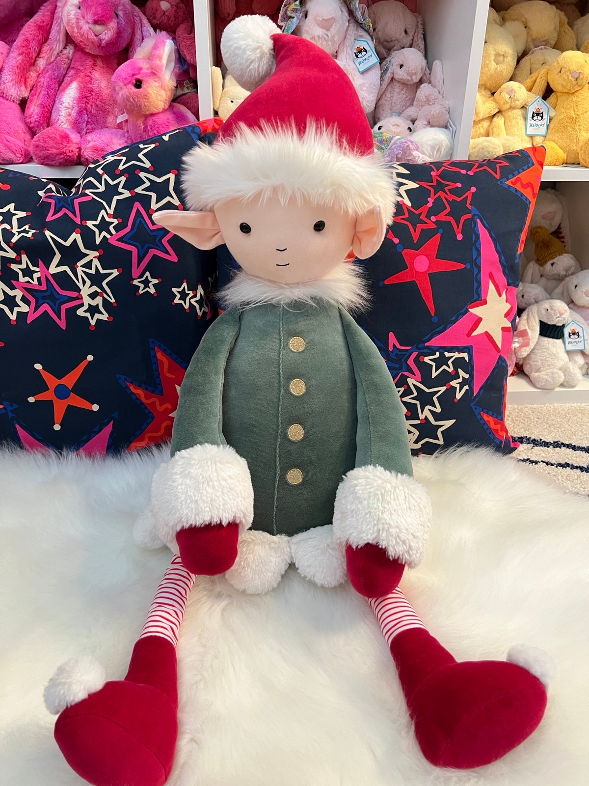 Rare retired Jellycat Really Big Leffy Elf Christmas collection - BNWT VHTF