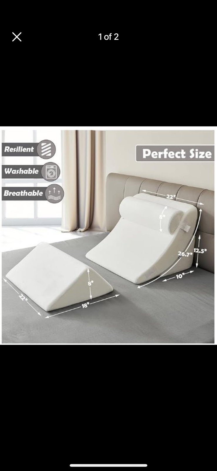 Orthopedic wedge pillow set