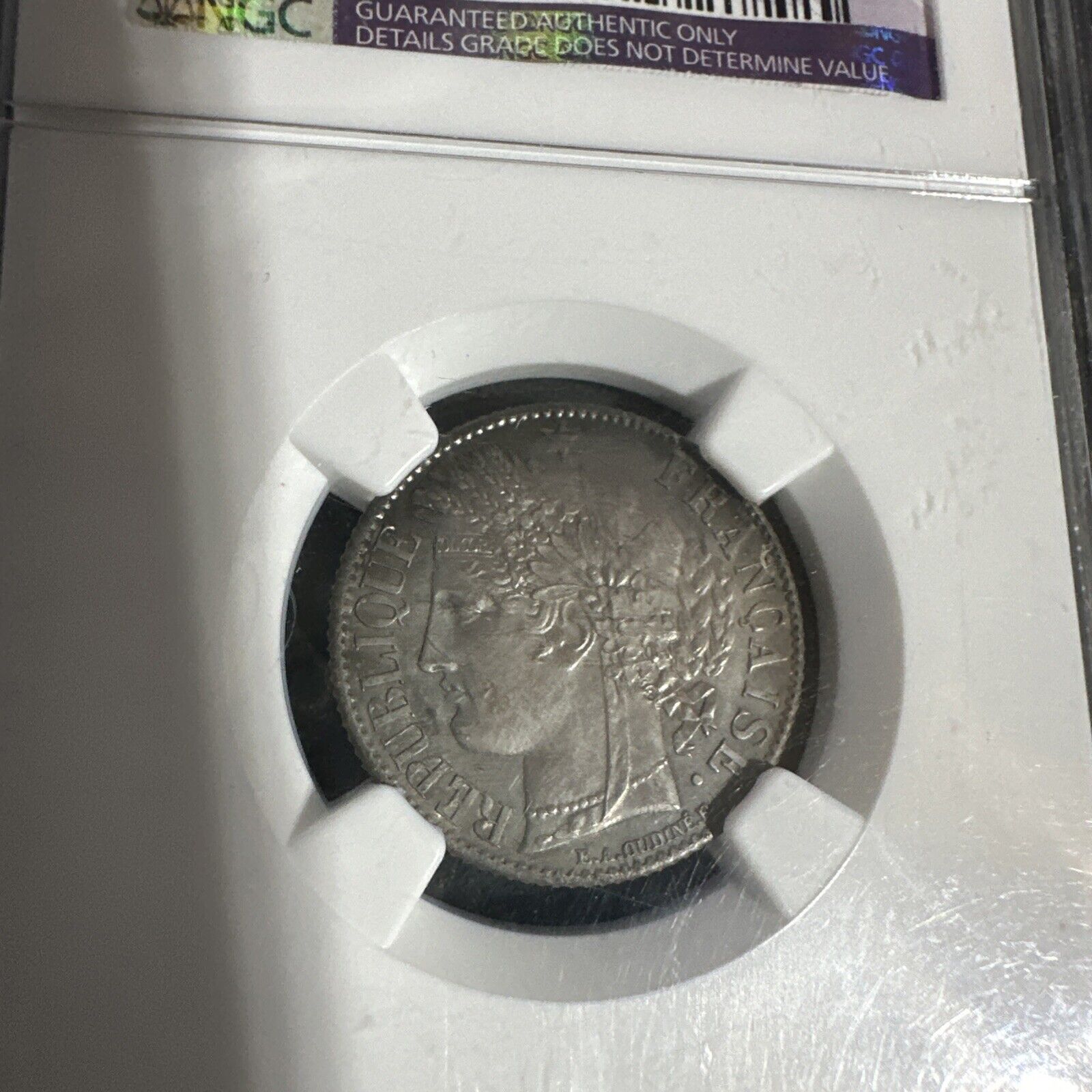 1895A FRANCE FRANC NGC UNC DETAILS Surface Hairlines