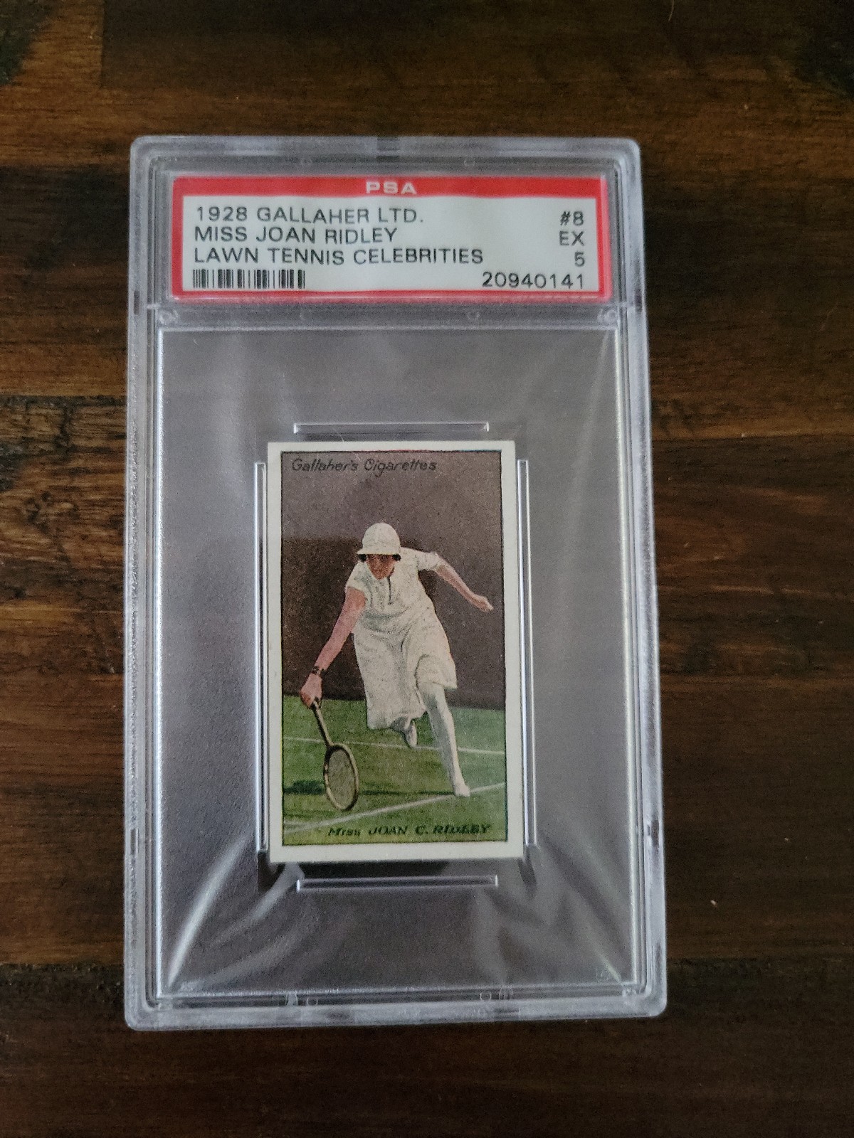 1928 Gallaher Joan Ridley Tennis Card PSA 5 EX