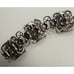 Vintage 1950s confetti lucite silver tone dark blue glitter book chain bracelet