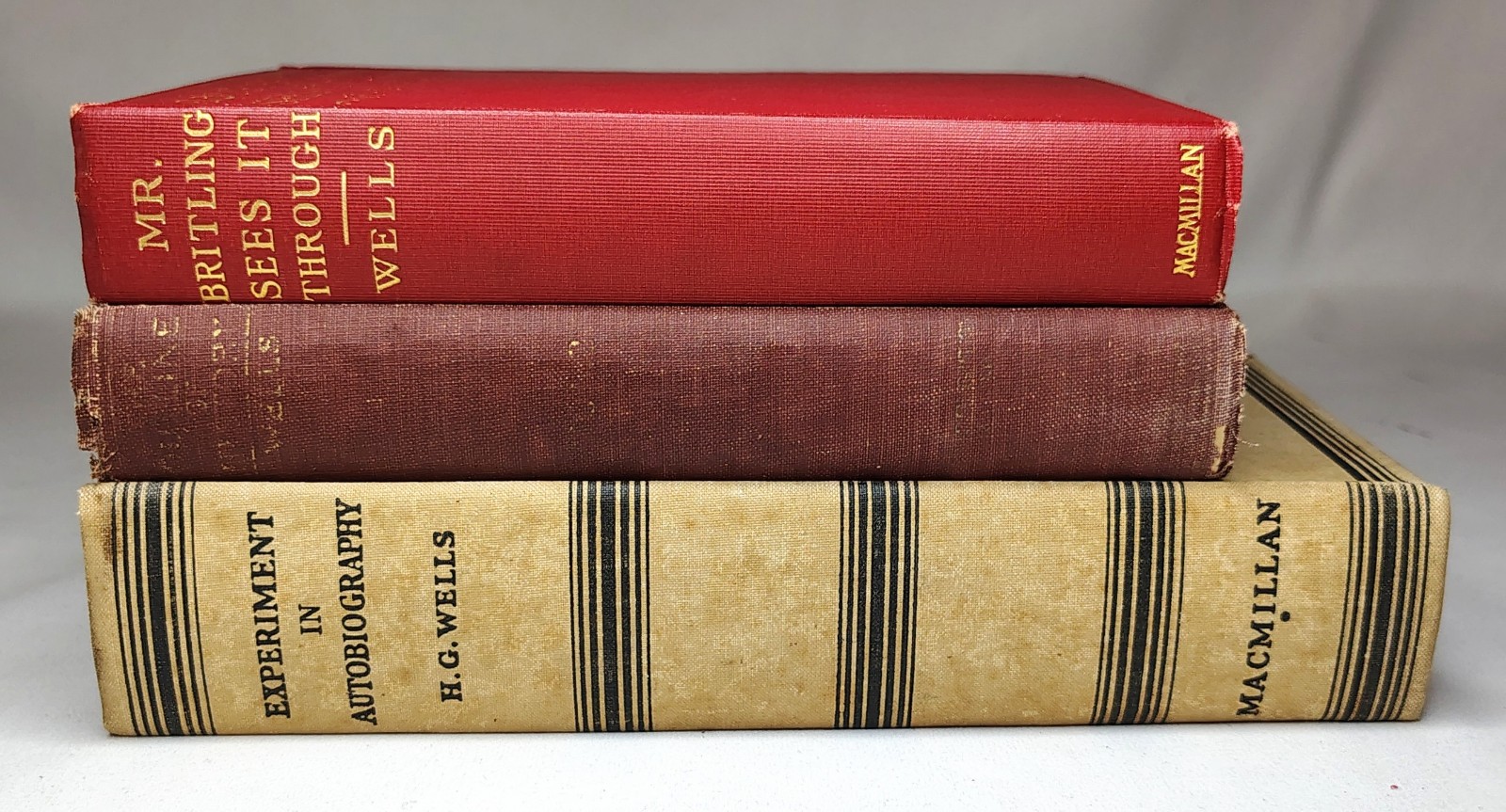 H.G. Wells Vintage Antique Hardback Book Lot of 3 From 1917 - 1934