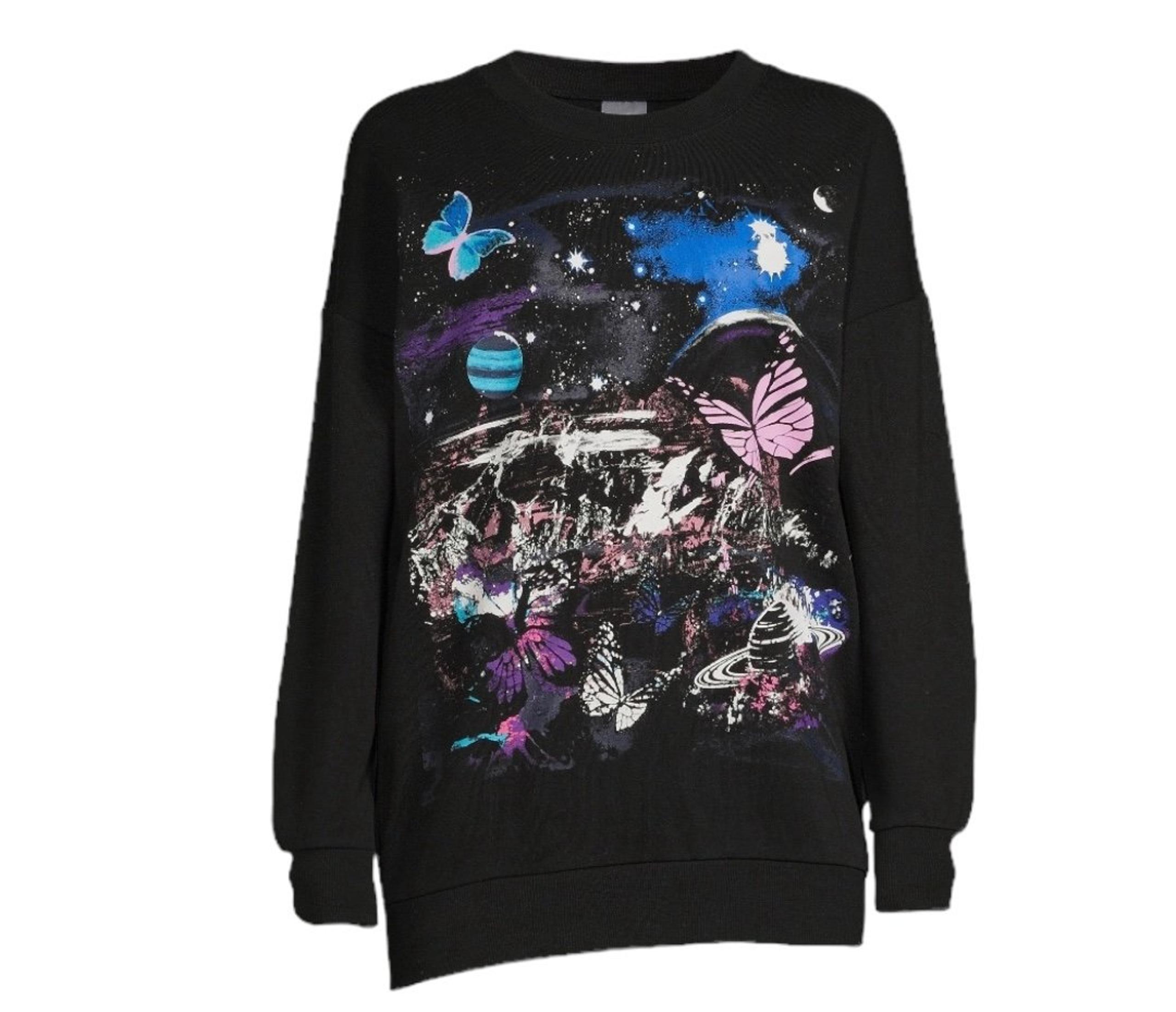 Cosmic Butterfly Art Sweatshirt by No Boundaries