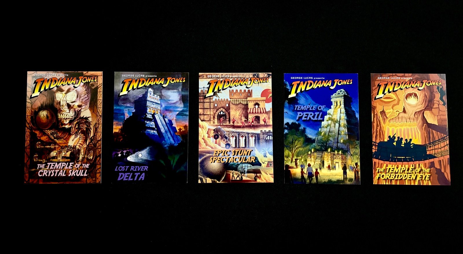 Indiana Jones DISNEY RESORTS Parks & Attractions COMPLETE Collector Card SET
