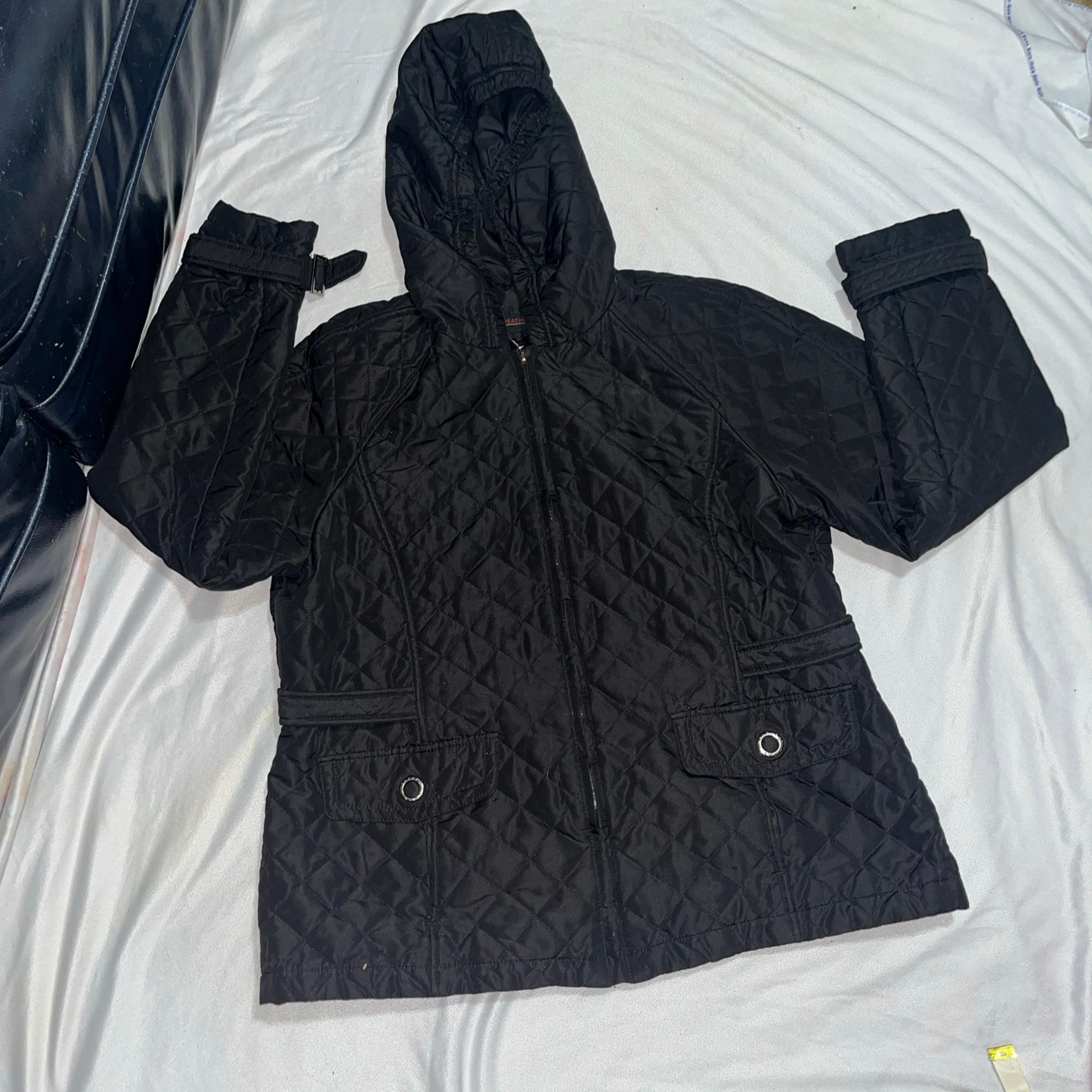 Vtg y2k weather tamer women’s quilted black jacket size L