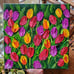 SOLD Original Painting. Multi-Color Tulips. Textured Pallet Knife Art