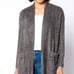 Barefoot dreams cozychic lite robe color charcoal grey size medium