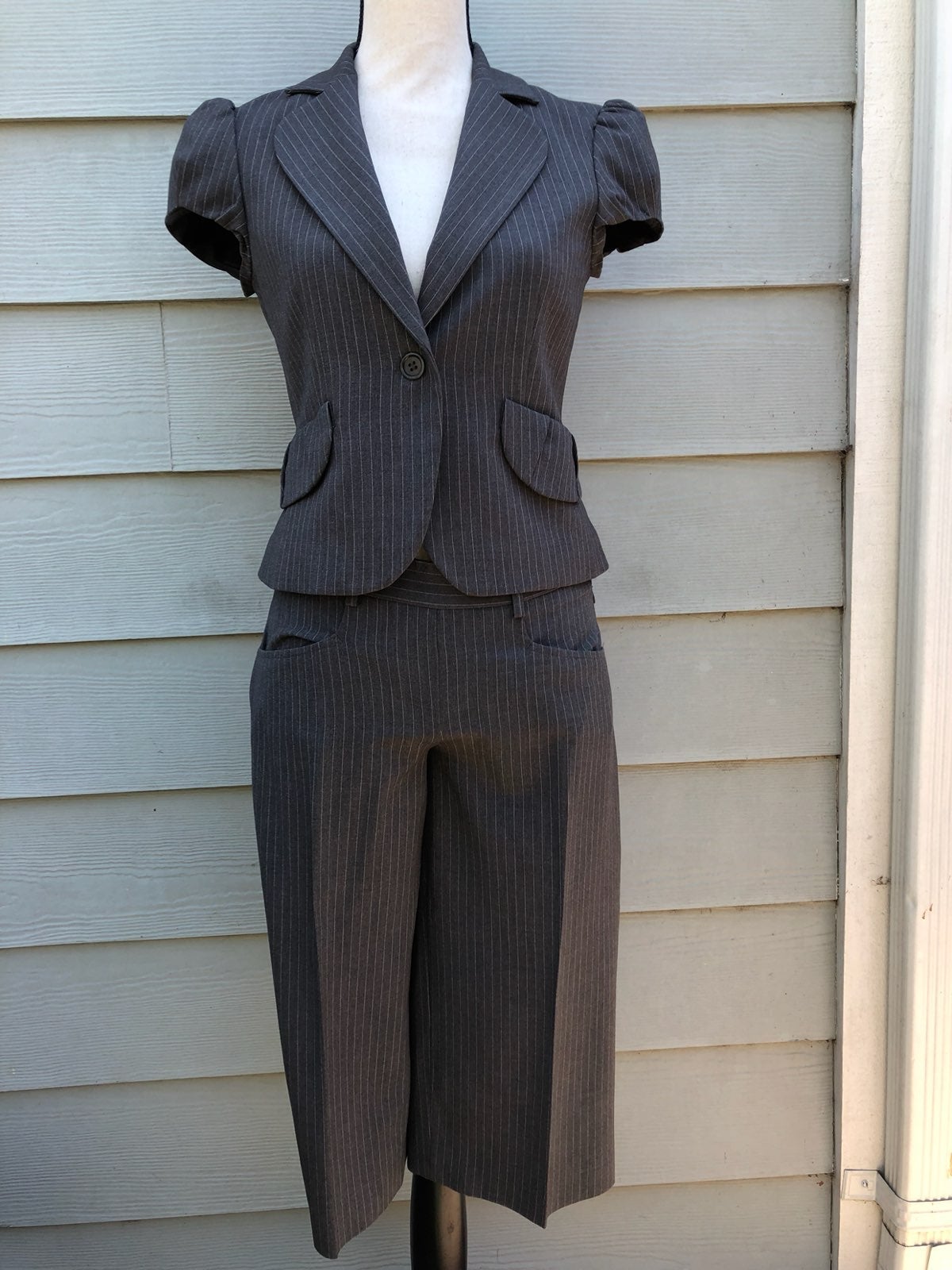 Bebe Cropped Suit Set