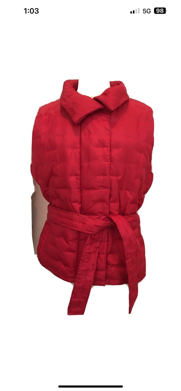 NWOT TALBOTS PUFFER VEST SZ XL RED