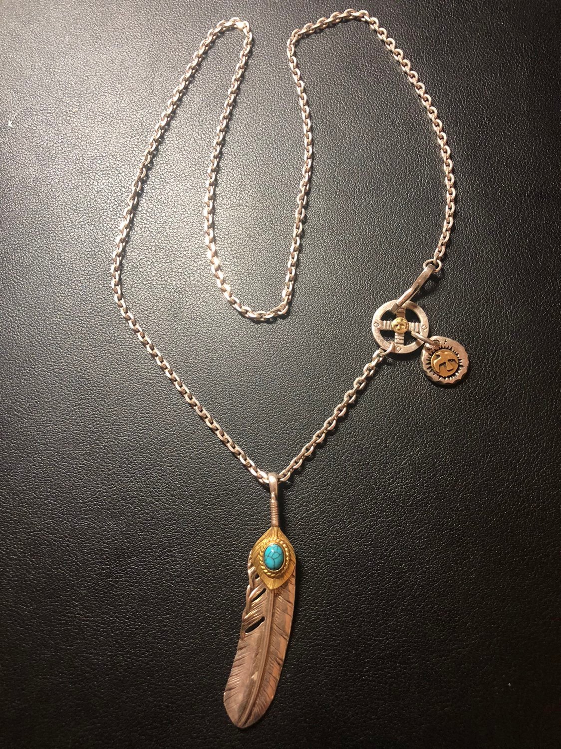 Rare Turquoise Feather Necklace