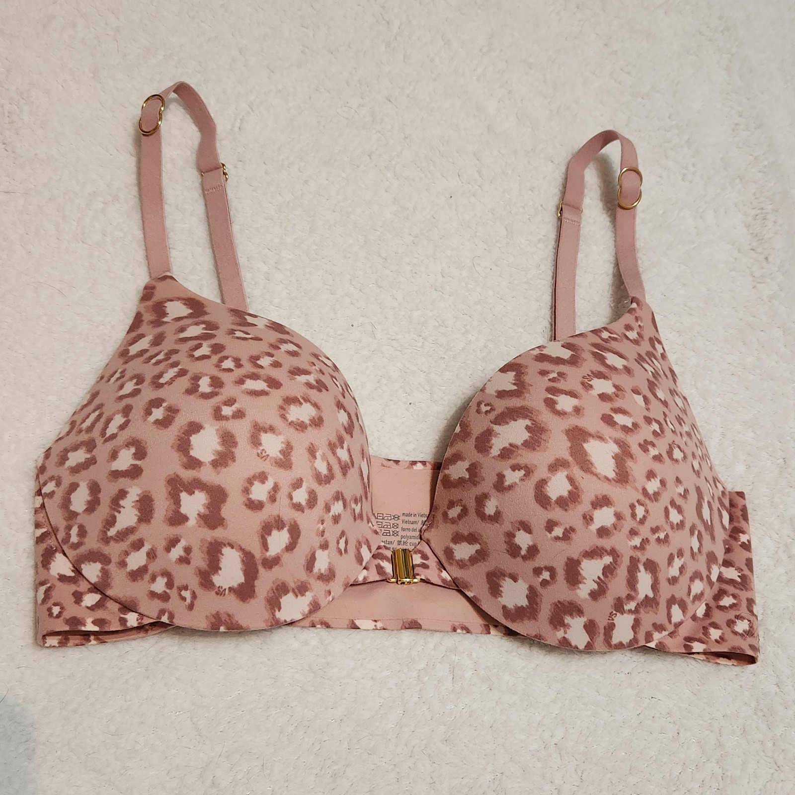 Victoria's Secret Pink Leopard Push Up Bra
