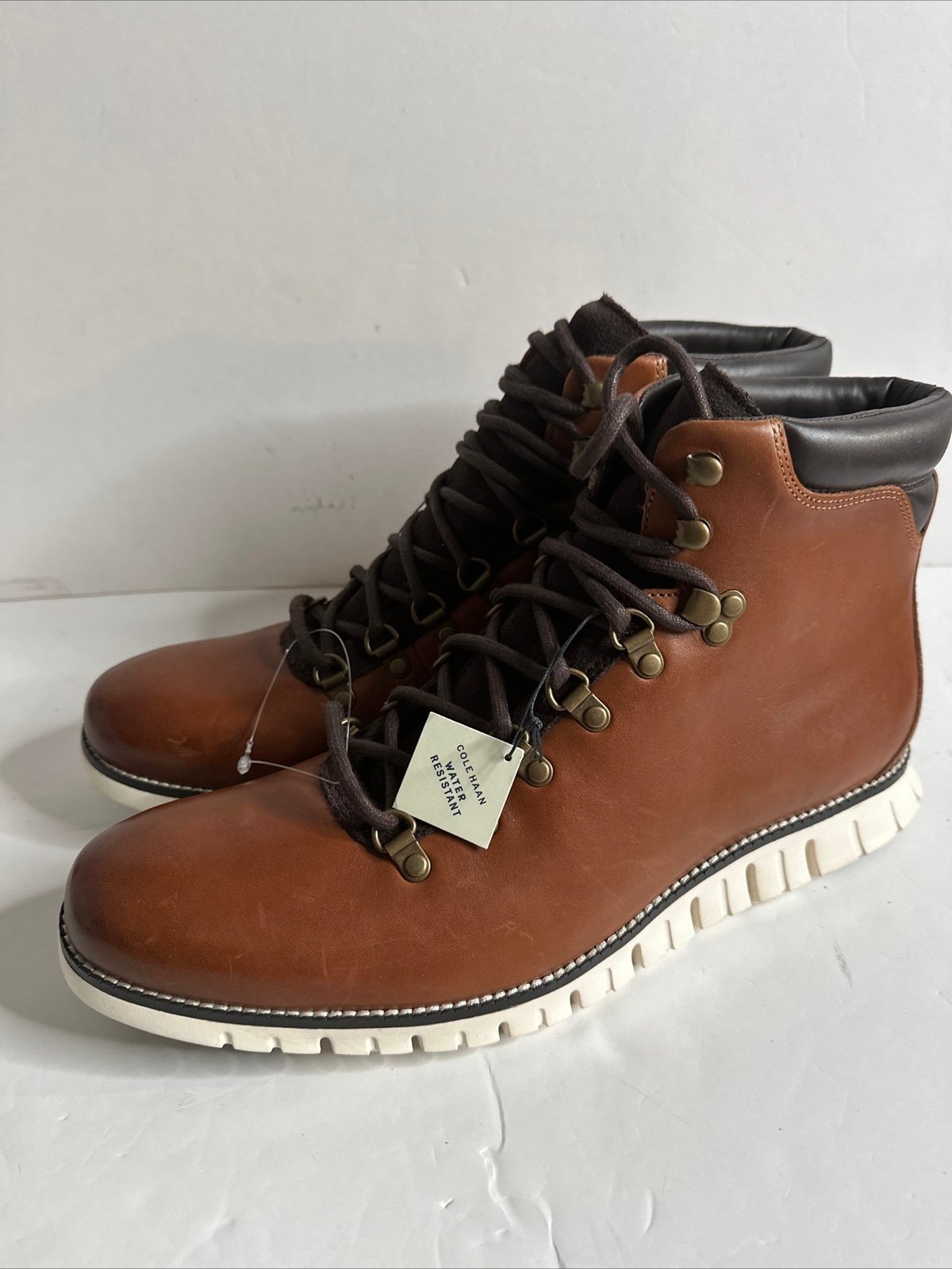 NWT Cole Haan ZeroGrand Water Resistant Hiker Boots British Tan C35595 Sz 12M