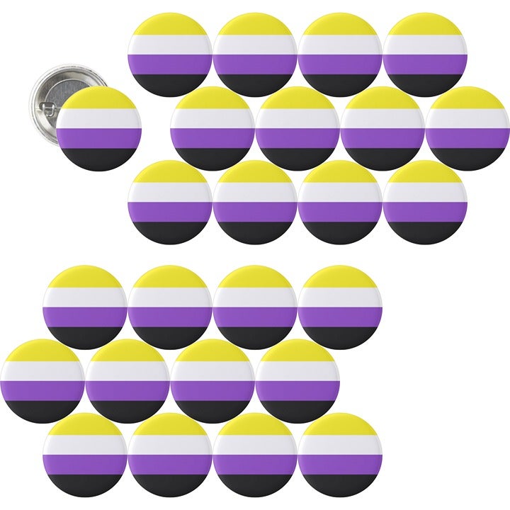 1.5” Set of x25 Gender NonBinary Pride Flag Pins