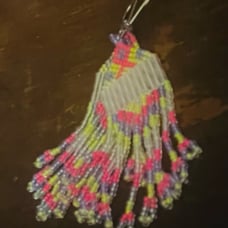 Heand made beaded earrings