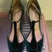 Chelsea Crew Blondie green velvet heels