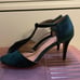 Chelsea Crew Blondie green velvet heels