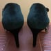 Chelsea Crew Blondie green velvet heels