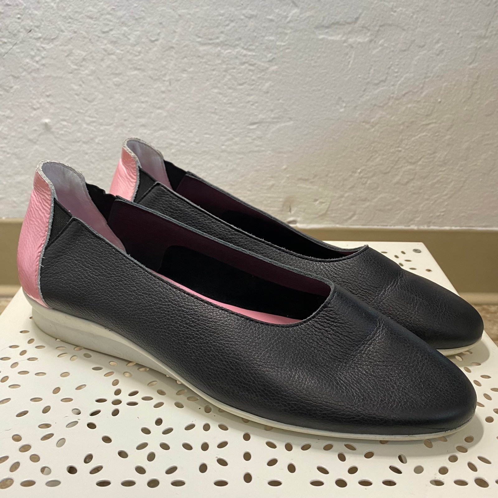 Arche Women’s 9.5 Nasbee Ballerina Slip On Leather Flats Casual Shoes