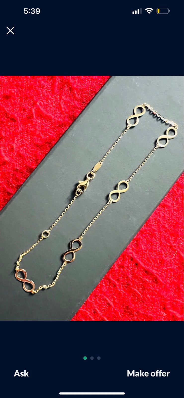 14k bracelet loops