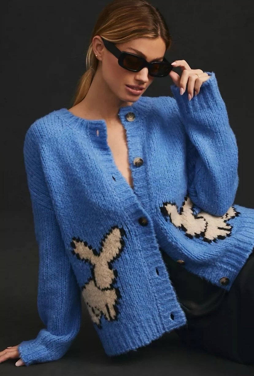 Anthropologie Maeve Bunny Slope Cardigan Sweater RARE (Size L) - NWT