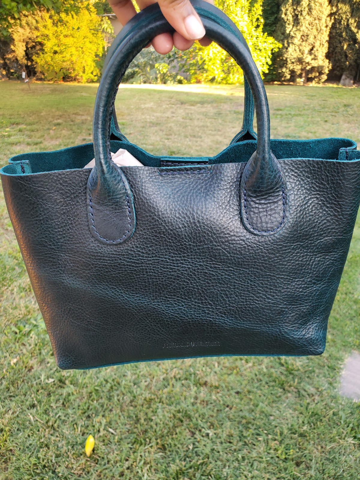 Portland Leather Raindrop Crossbody Bag Large New