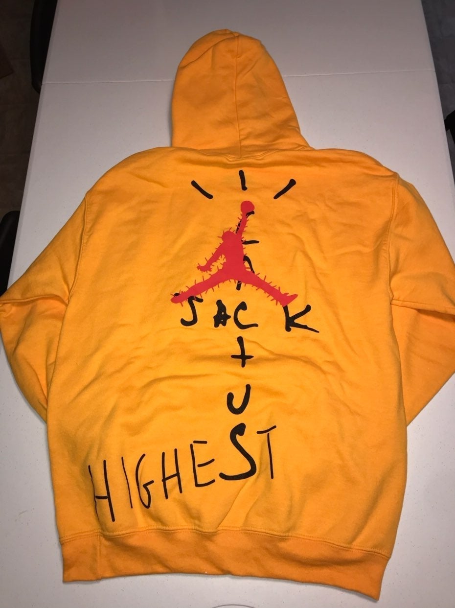 Nike Travis Scott Yellow Hoodie sz M
